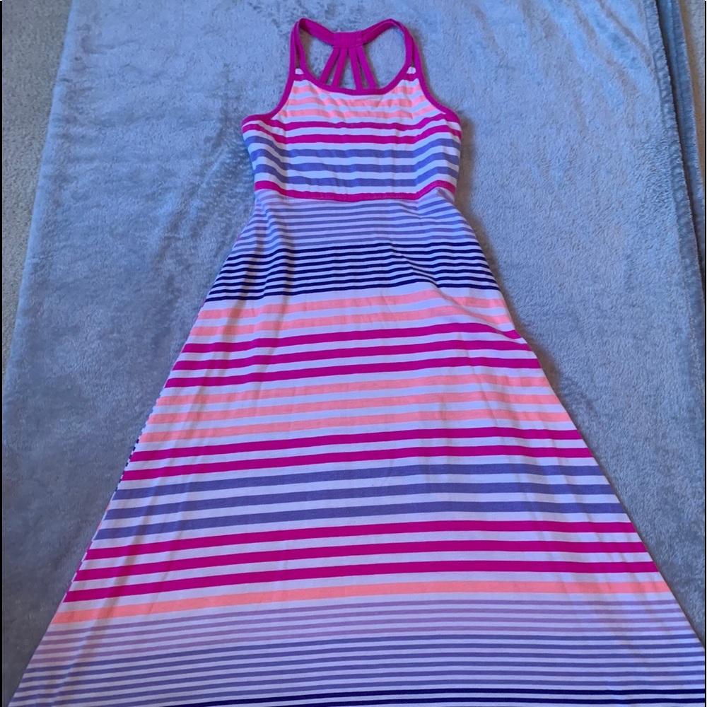 striped maxi dress